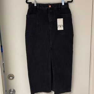 Zara Midi Denim Skirt